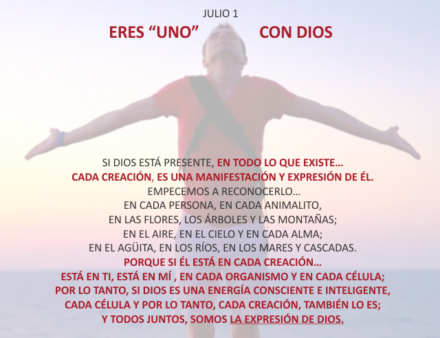 Eres uno con Dios